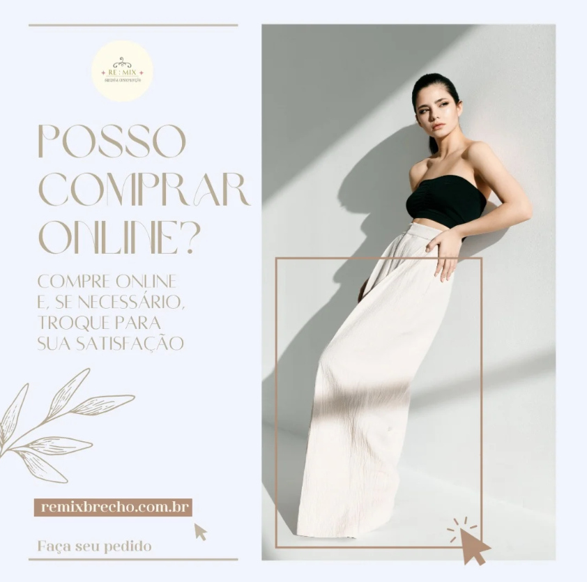 Peças únicas no Remix Brechó: posso comprar online?