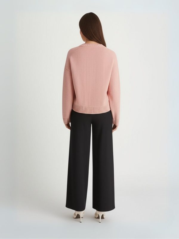 Blusa de lã rosa
