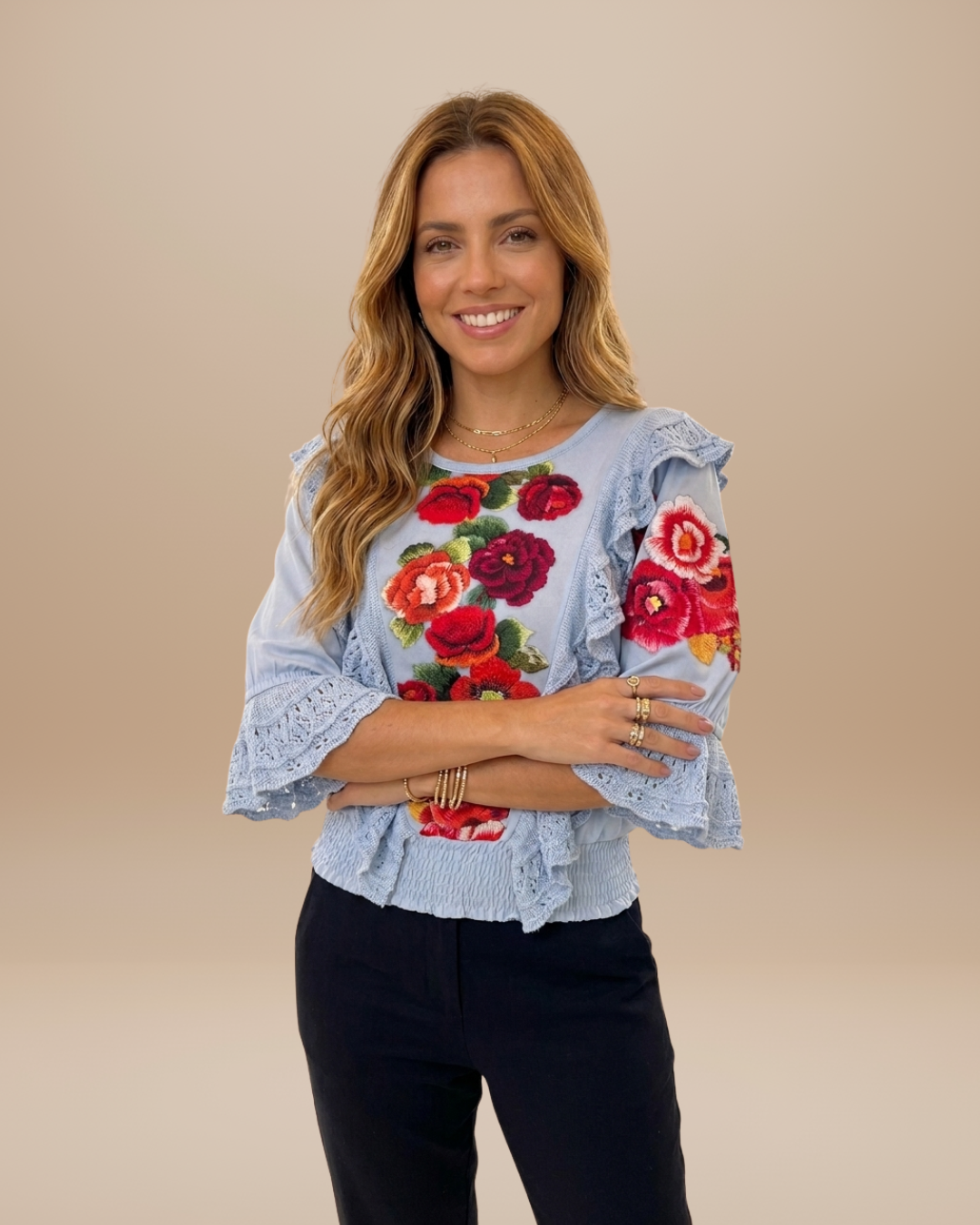 Blusa com babados
