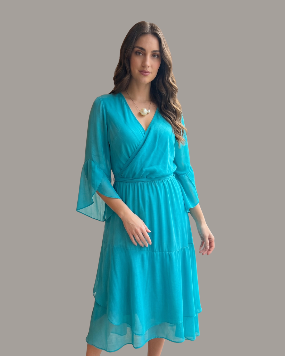VESTIDO MIDI TECIDO FINO
