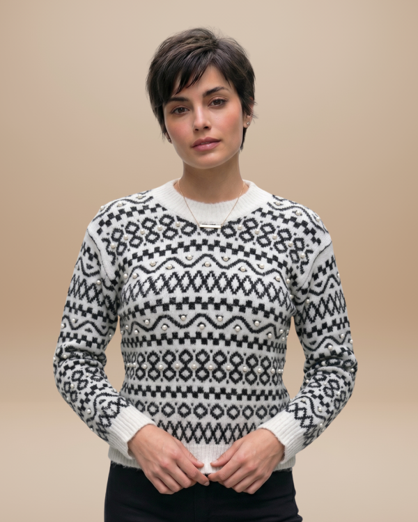 Blusa de Lã com Perólas 