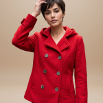 Casaco Lã Batida com Capuz 